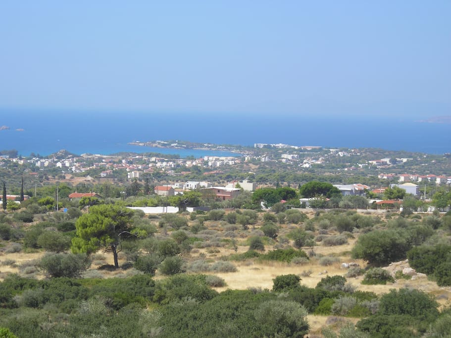 The view of the beach