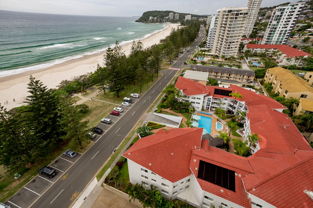 Walk across the road to one of Australias best beaches