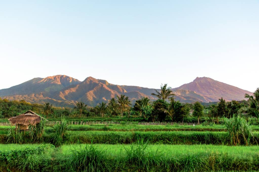Morning view of Mt Rinjani
