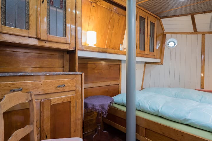 Unique room in bow of historic ship central R'dam