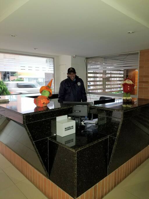 24 hour security with doorman.