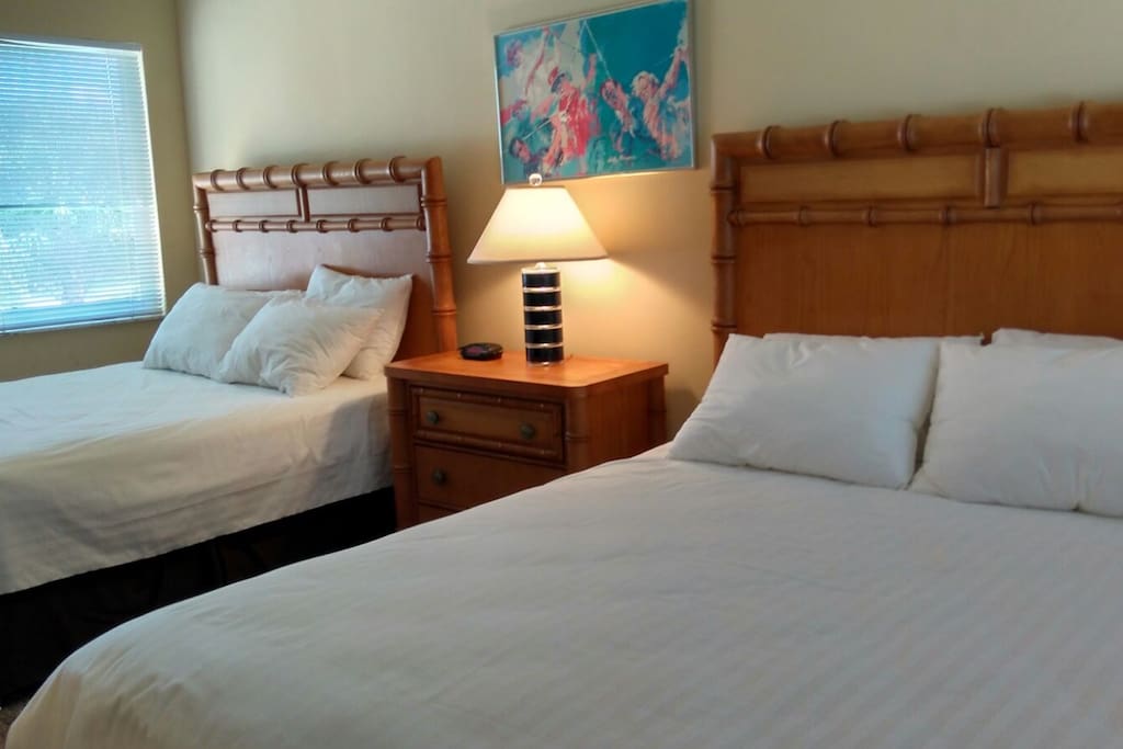 Two beds for up to 4 guests.
