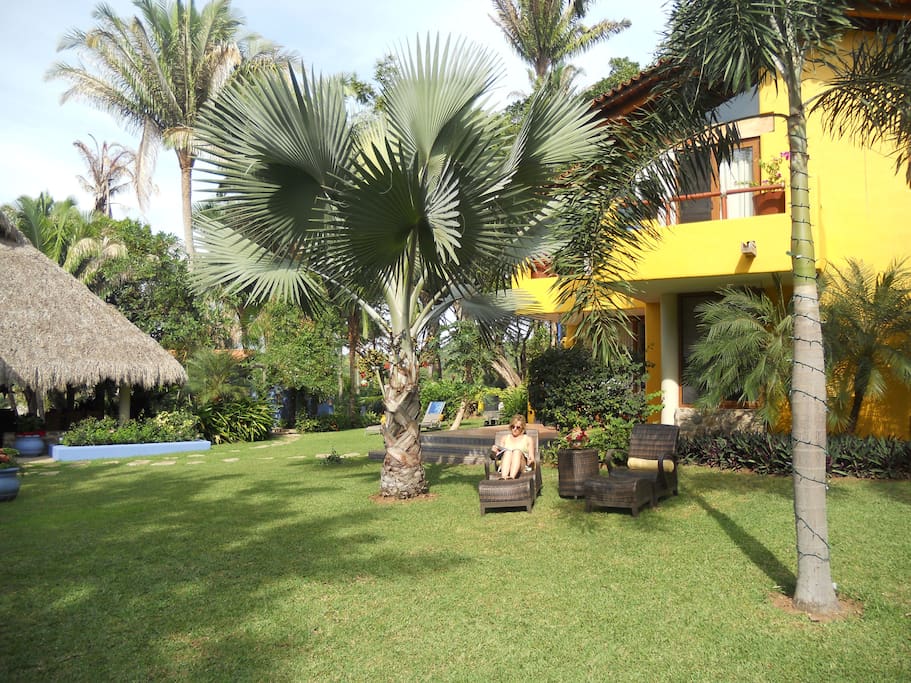 Relaxing in the gardens of Casa Juanita