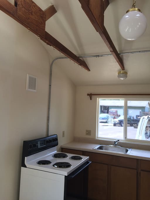 Fully equipped kitchen including microwave