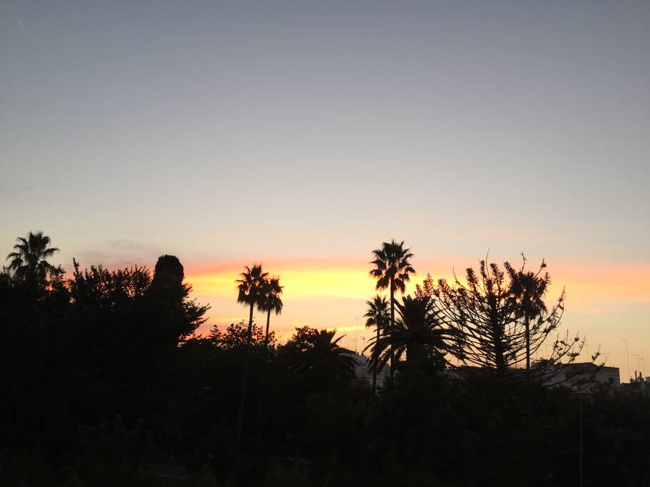 vista tramonto dalla casa