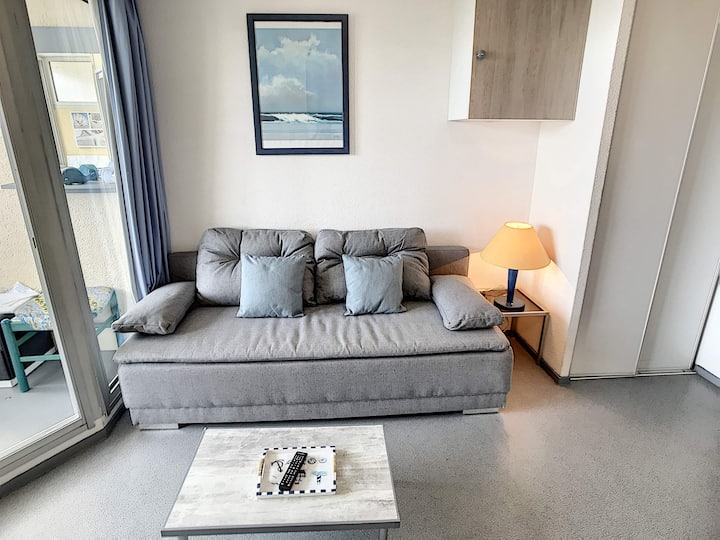 Studio Vue Mer à 50 M De La Plage Et Des Commerces - Canet-en-Roussillon