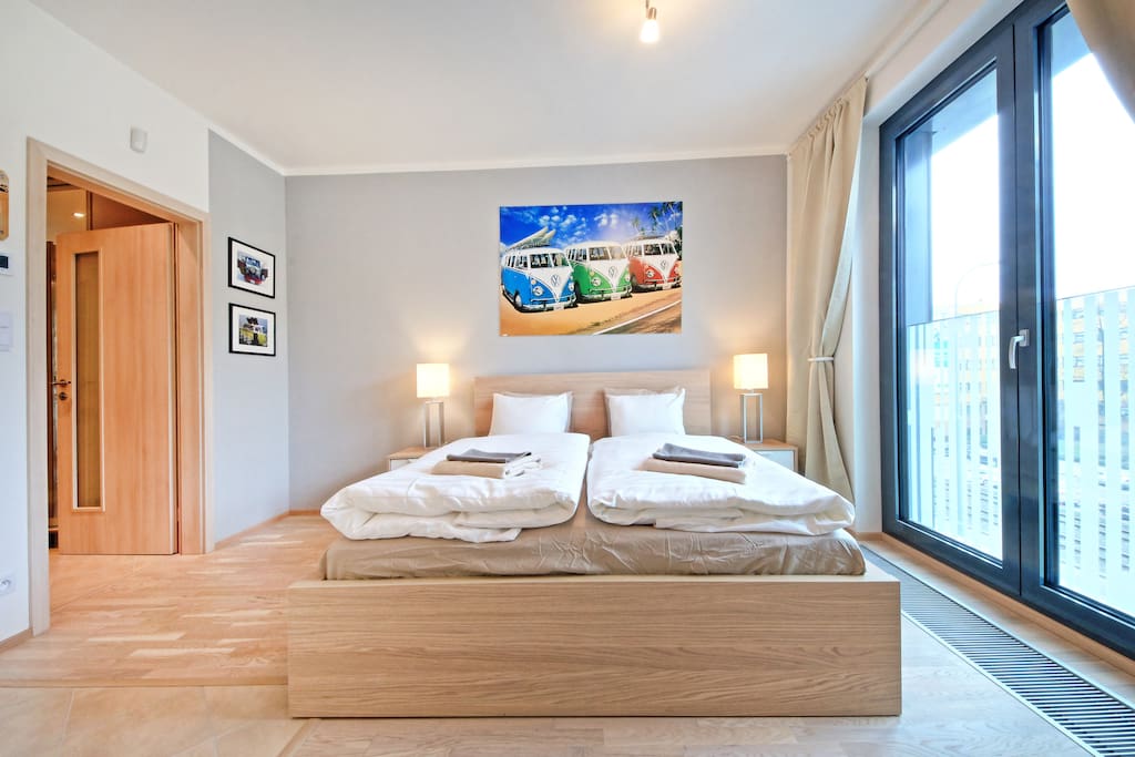 studio with double bed