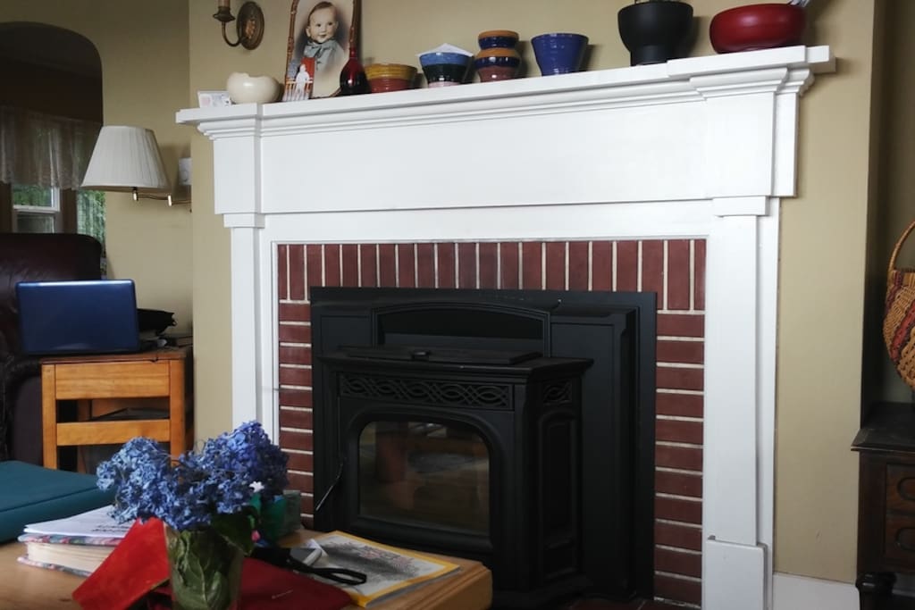 Enjoy a cozy fire on chilly nights