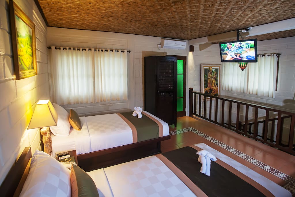 Twin Bed with King Koil matrass in the 2nd floor