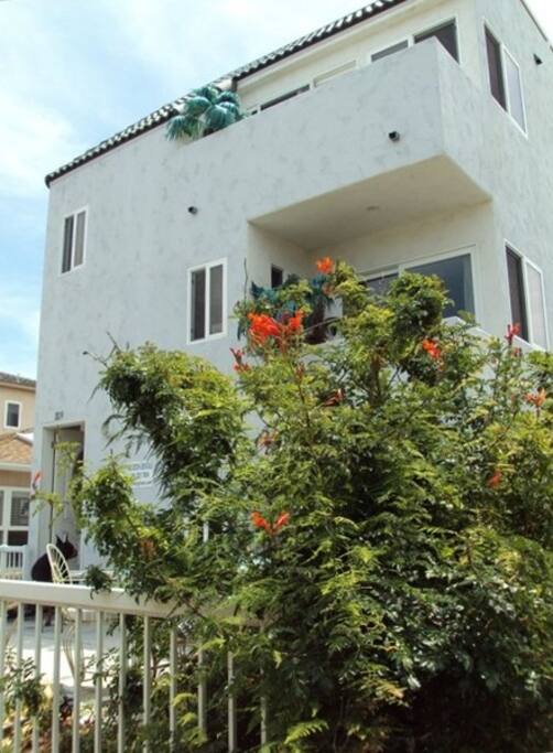 front of condo