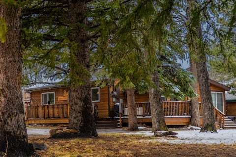 RIVERSIDE 3BR CABIN - HOT TUB, WALK DOWNTOWN