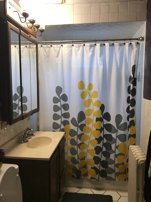 Modest, full bathroom, but kept clean with towels, hair dryer, shampoo and soap.