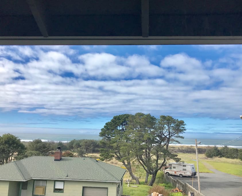 Expansive ocean views and ocean sounds from living room and master bedroom.