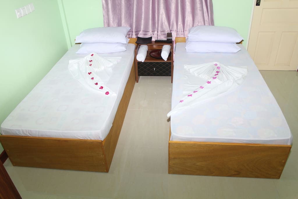 Twin bed sharing accommodation