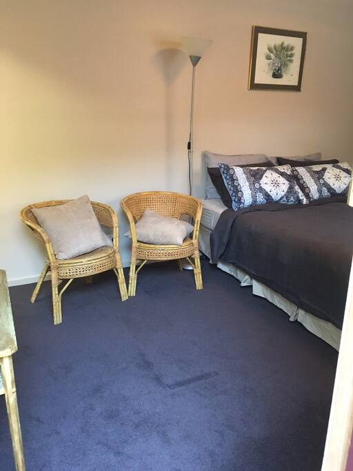 Bedroom with Foxtel, small Fridge, Toaster and Kettle