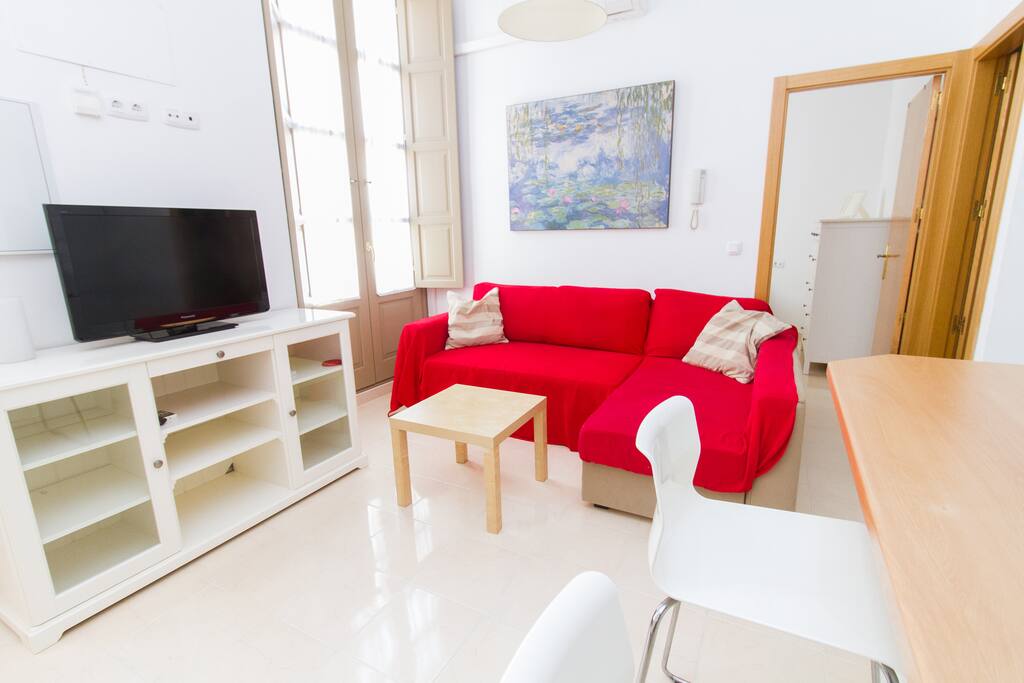 Shiny living room , TV / AC