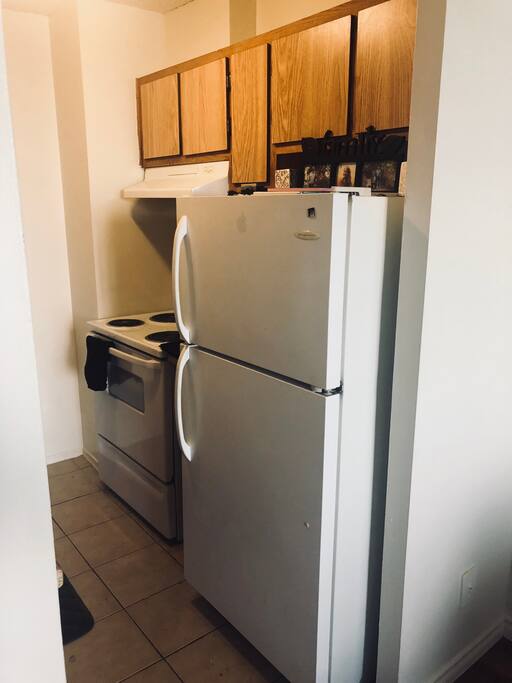Stove and fridge