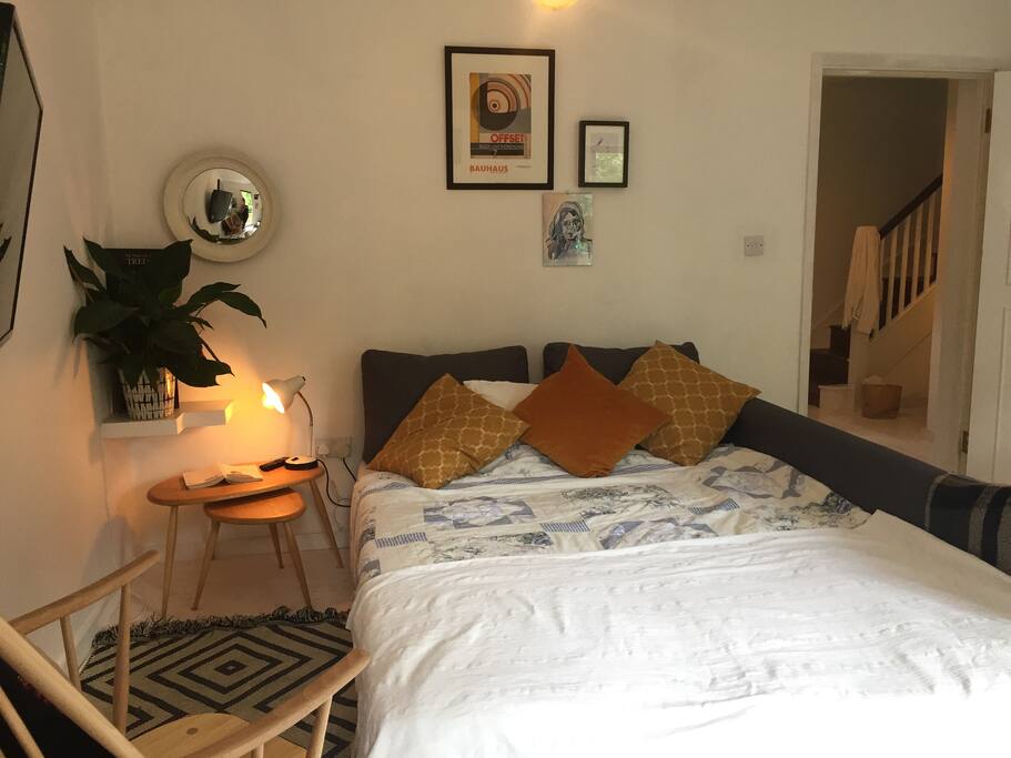 Double sofa bed in the living room
