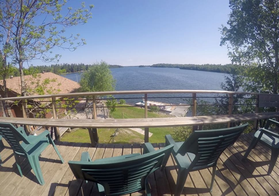 Front deck view of lake.