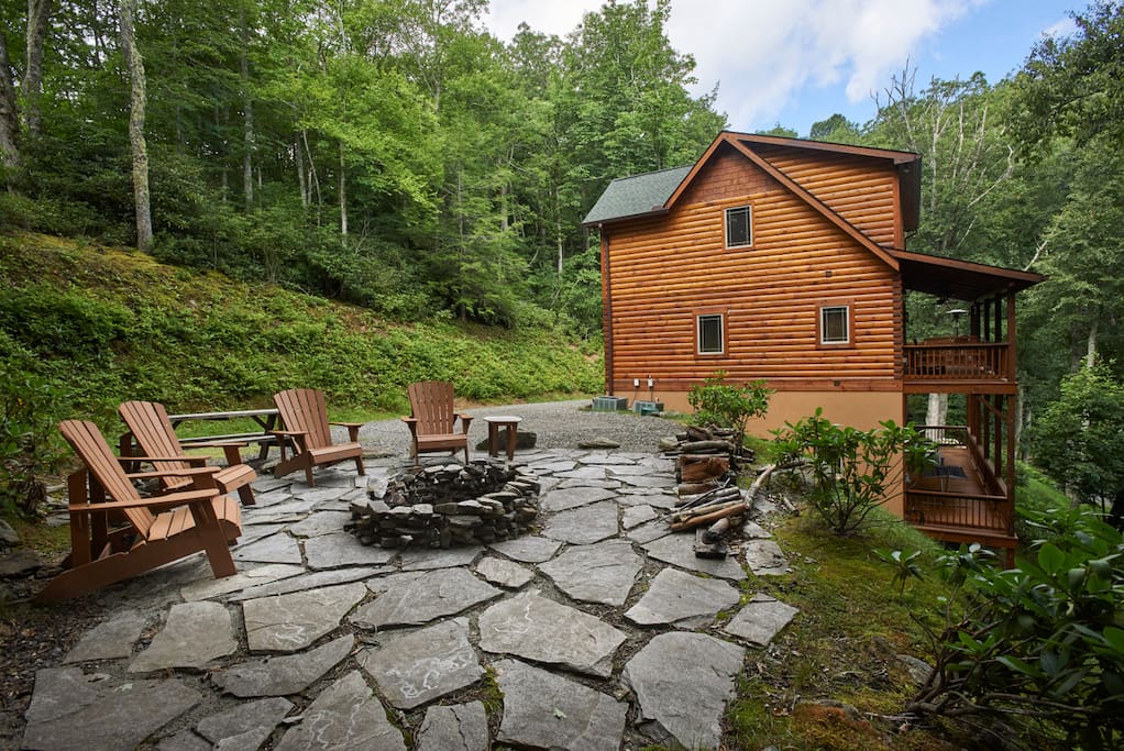 Make s`mores in the stone fire pit