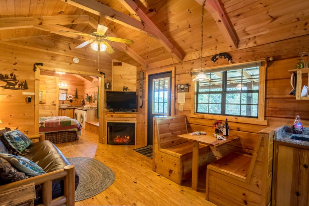 Cozy at Hot Springs Log Cabins!