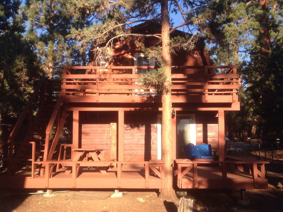 Rear deck and balcony