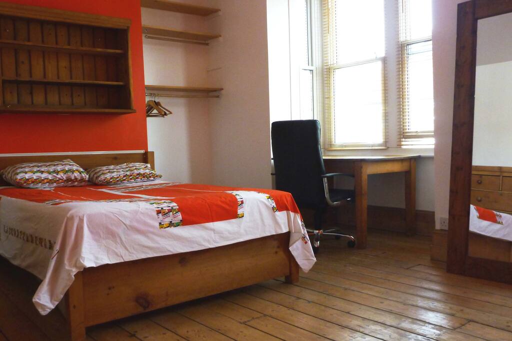 The room - now painted purple