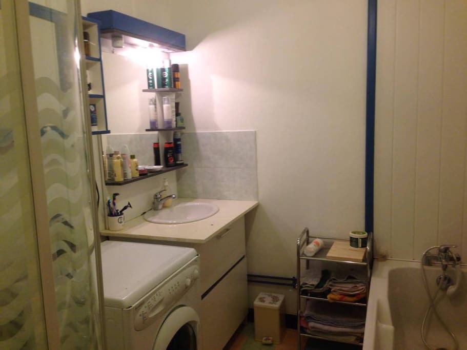 La salle de bain.