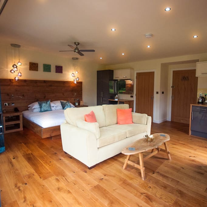 Comfy sofa and bespoke floating bed