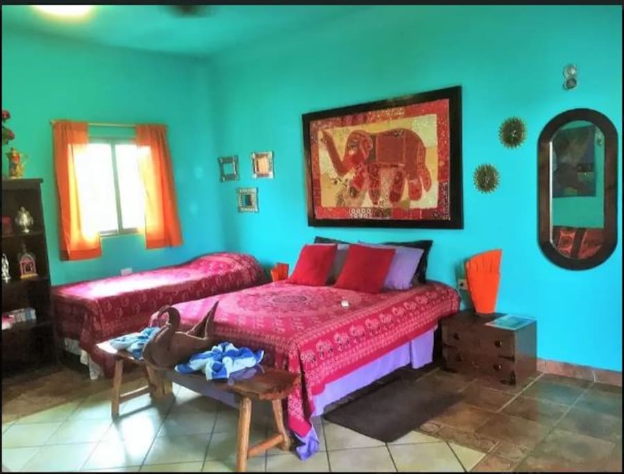 One of the lovely bedrooms. Very well decorated