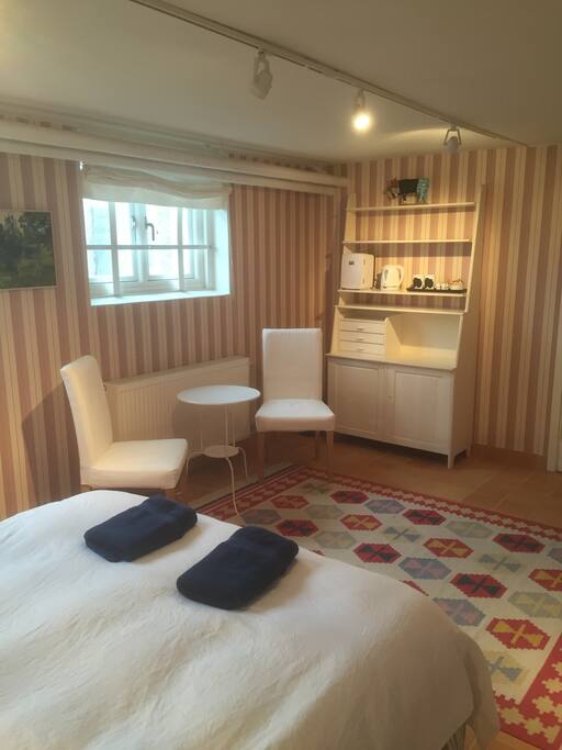 Small refrigerator in the room