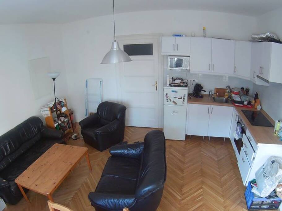 Living room/ couch can be converted into bed