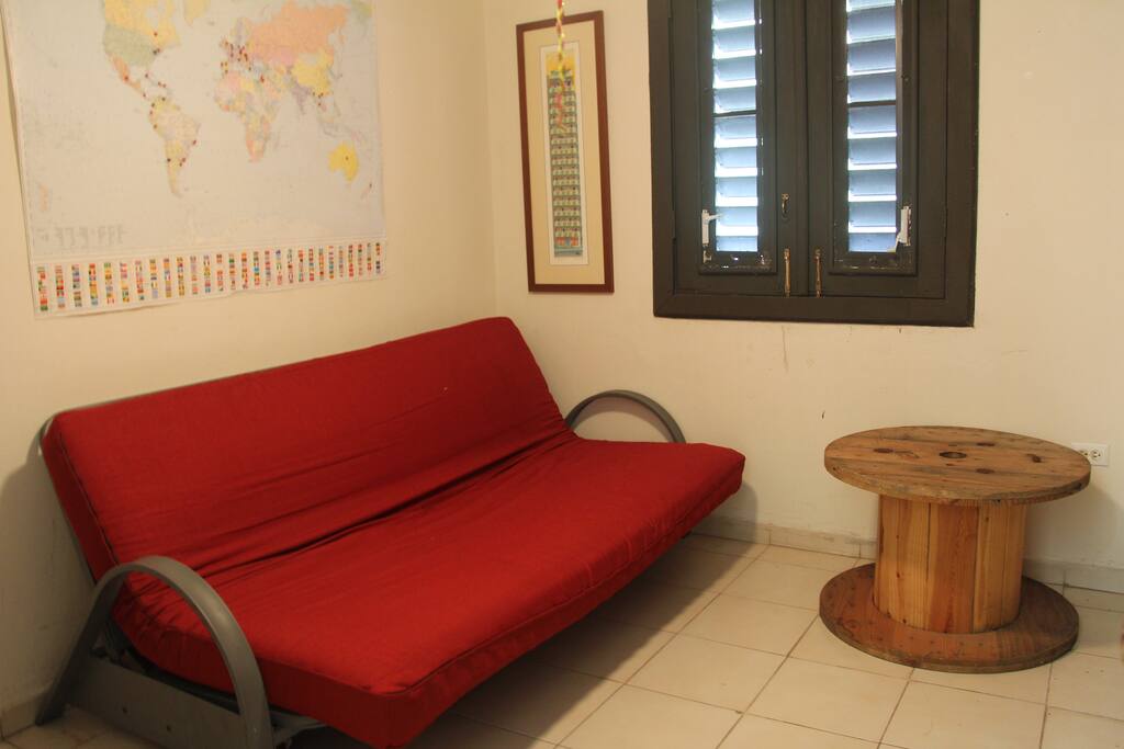 Private bedroom and futon sofa-bed