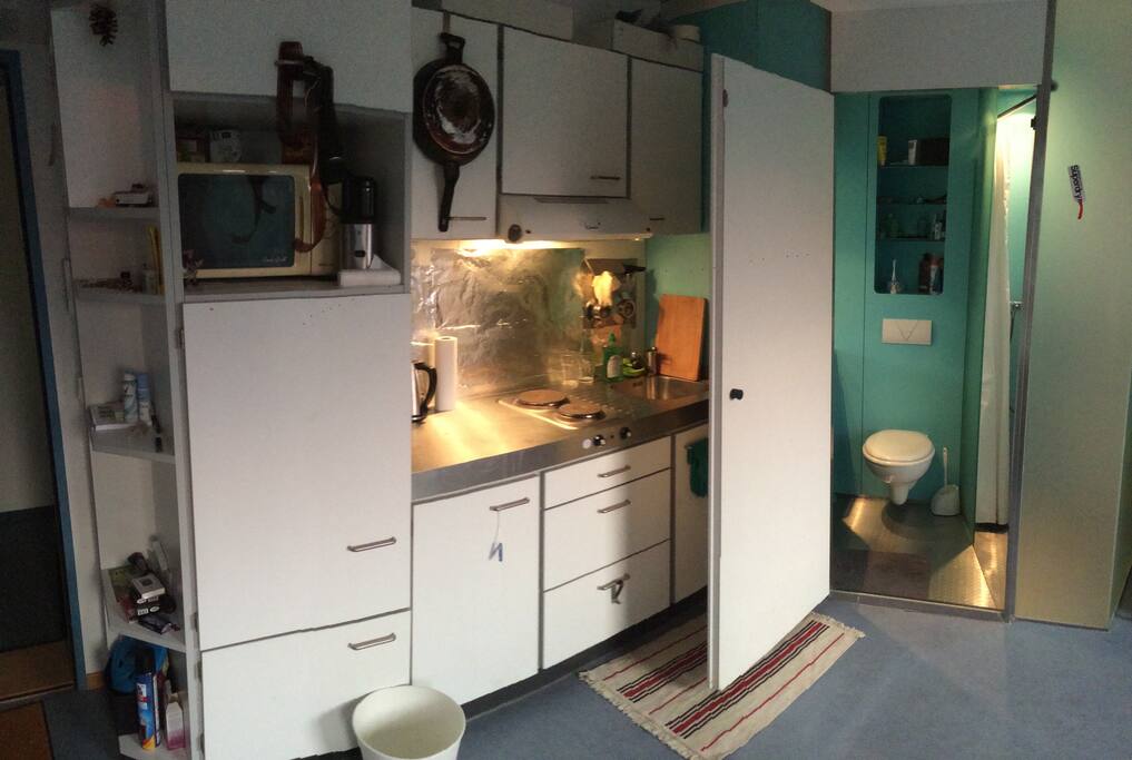 Kitchen and bathroom