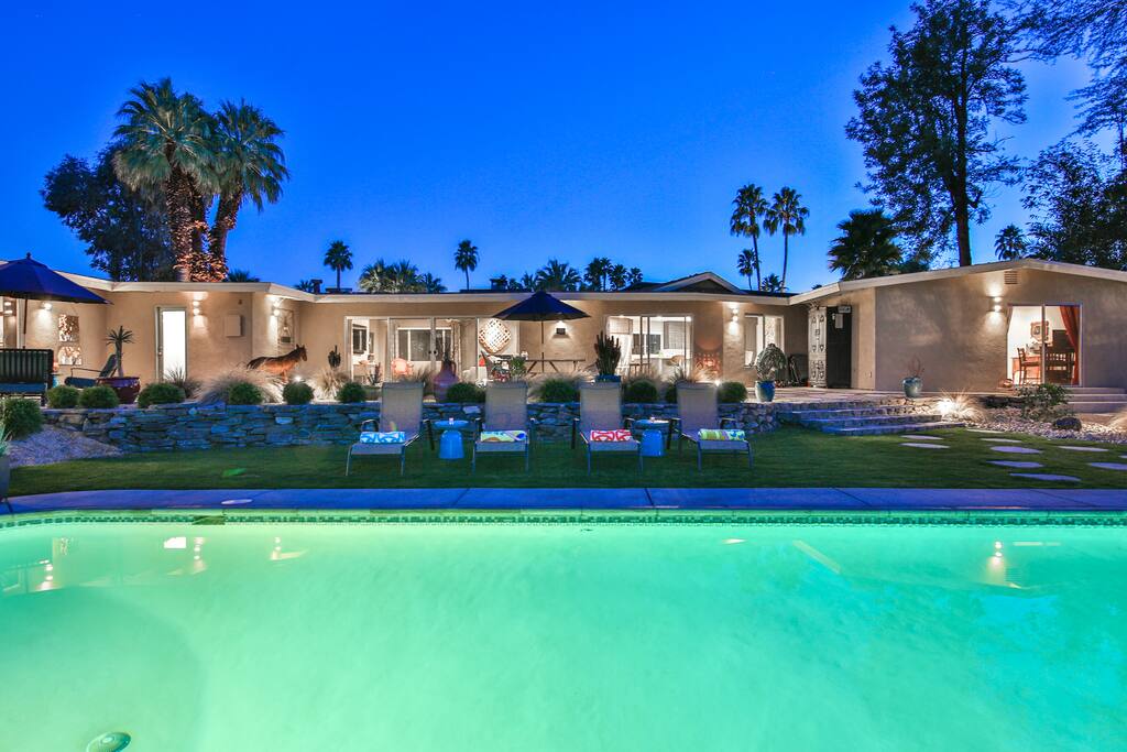 Take a dip under the stars in your heated pool.