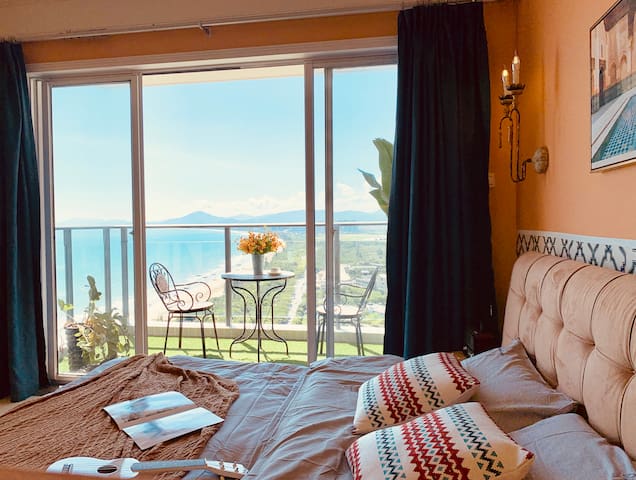 【设计师民宿】摩洛哥之夜/三亚湾沙滩海景一居公寓