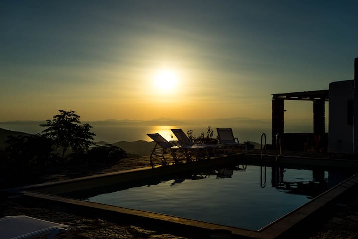 Traditional cycladic stone villa in Kea