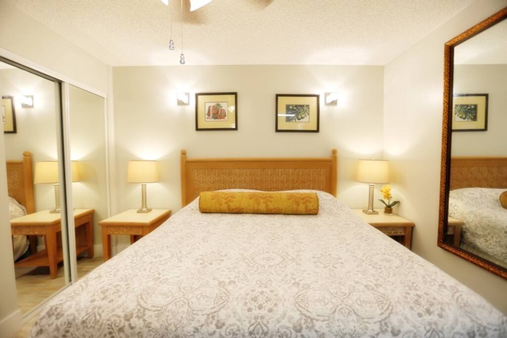 One King bed in the bedroom