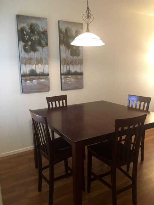 Large dining room table.