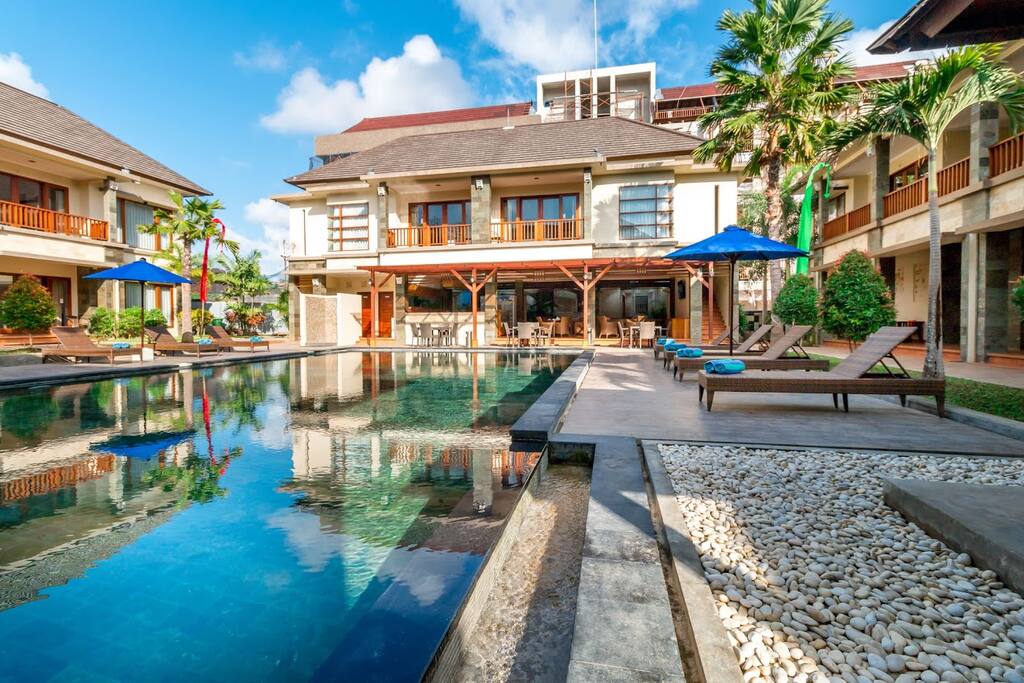 Main Pool and hotel exterior view