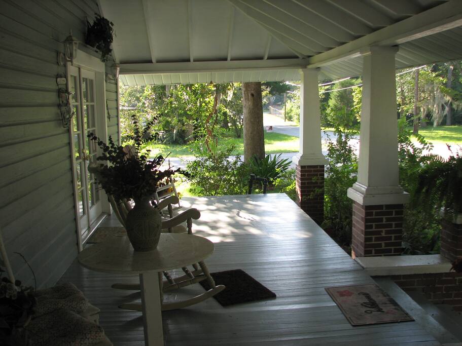 View from the porch swing.