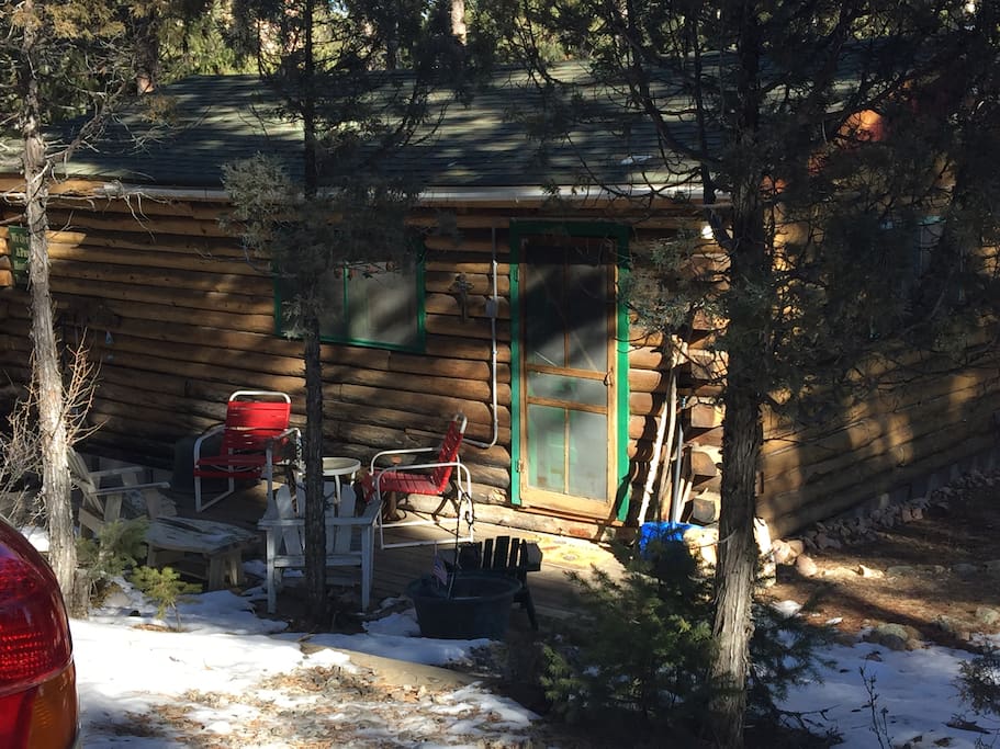 Front entrance and deck.