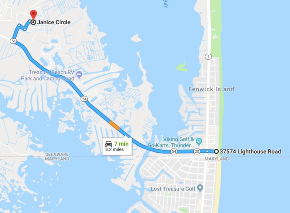 Distance from home to closest beach