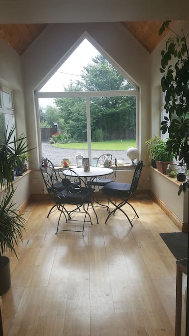 The Sunroom which is perfect for tea coffee or nice glass of wine in the evening