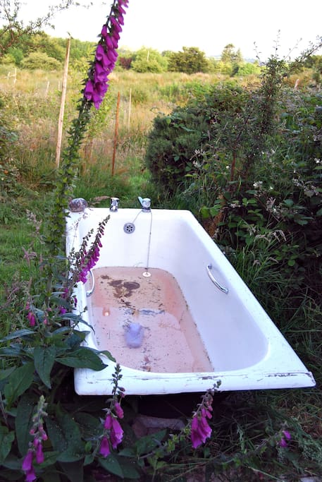 Outdoor hot bath very private with a big view