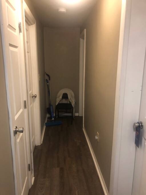 Hallway leading to private bedroom