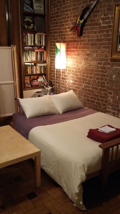 Main bed in living (loft) room