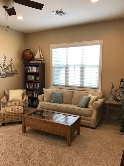 Beautiful Sitting Area with Queen Sleeper Sofa