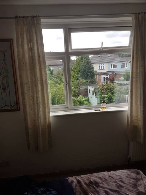 The view over the garden