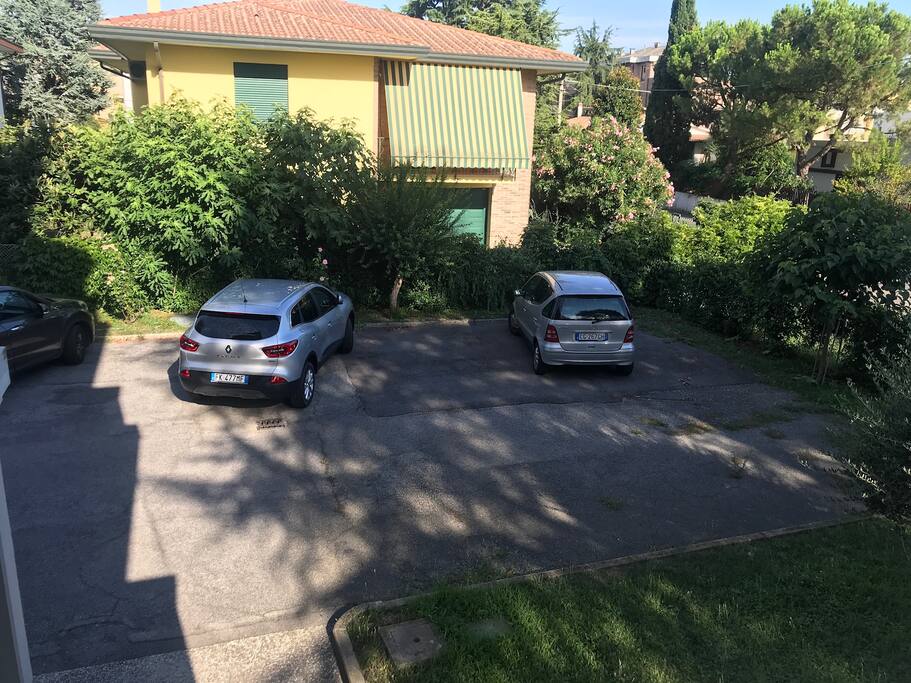 Parking spaces.